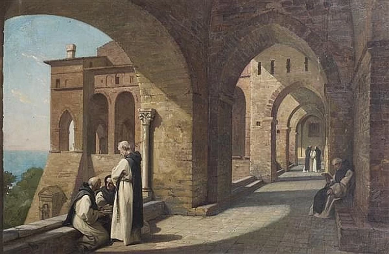 In un chiostro